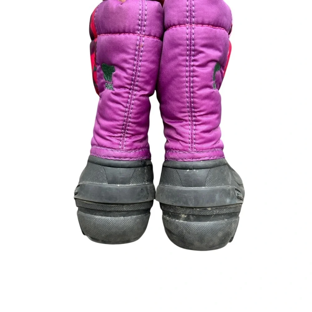 Sorel Pink and Purple Floral kids Winter Boots snow size 6